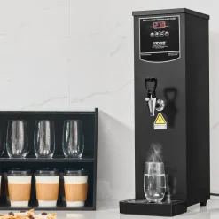 VEVOR Commercial Water Boiler, Electric Hot Water Dispenser with 316 Stainless Steel Heating Tube, 1500W Step-by-step Fast Heating 50L per Hour Hot Water Boiler, for Coffee Tea Restaurant Office