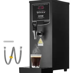 VEVOR Commercial Water Boiler, Electric Hot Water Dispenser with 316 Stainless Steel Heating Tube, 1500W Step-by-step Fast Heating 50L per Hour Hot Water Boiler, for Coffee Tea Restaurant Office