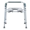 VEVOR Commode Chair, Bedside Commode with Padded Seat and Arms, 7-Level Adjustable Height, 5.8L Removable Bucket, Easy to Assemble, 350 LBS Capacity, Raised Toilet Seat for Adults Seniors