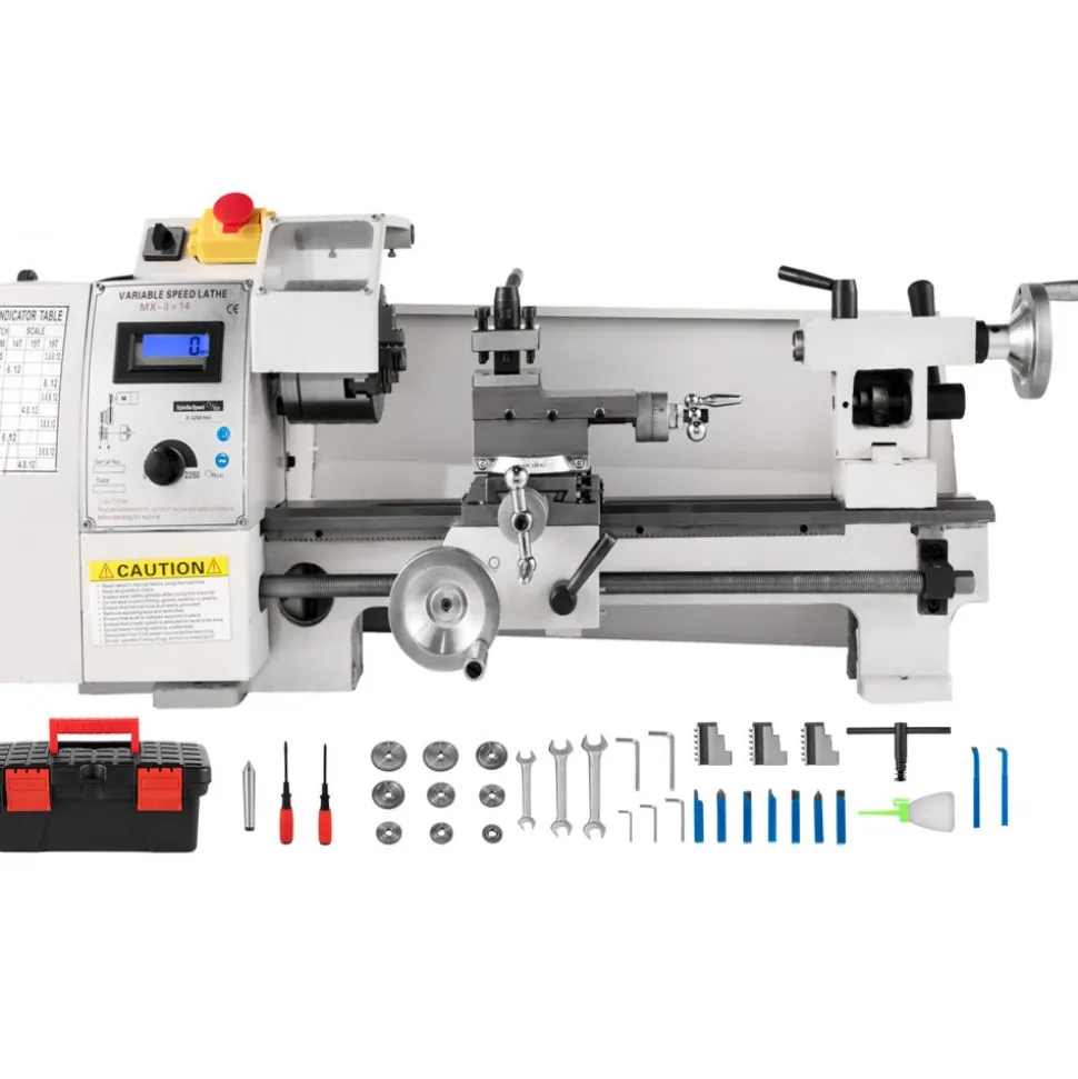 VEVOR Compact Metal Lathe, 8"x14", Adjustable Speed 2250 RPM, 650W Power, Precision Engineering Lathe for Metalworking, Ideal for Crafting Different Metals