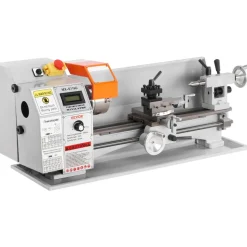 VEVOR Compact Metal Lathe, 7'' x 16'', 800W, Precision Desktop Metalworking Lathe, Variable Speed 150-2500 RPM, Includes 3.9'' 3-jaw Chuck & Tool Box for Detailed Part Crafting