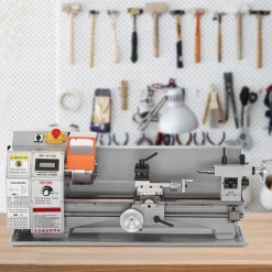 VEVOR Compact Metal Lathe, 7'' x 16'', 800W, Precision Desktop Metalworking Lathe, Variable Speed 150-2500 RPM, Includes 3.9'' 3-jaw Chuck & Tool Box for Detailed Part Crafting