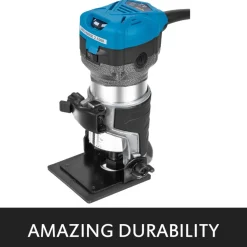 VEVOR Compact Router 1.25HP With Fixed Base, Plunge Base and Tilt Base, Variable Speed Wood Router Kit Max Torque 30,000RPM 800W For Woodworking & Furniture Manufacturing