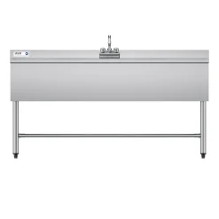VEVOR 3 Compartment Sink, 18-Gauge 304 Stainless Steel, 10