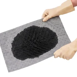 VEVOR Complete Spill Absorbent Kit for Oil & Water, 40PCS Heavy-Duty Oil Absorbent Pads, 3 Socks, 2 Pillows, 5 Hazardous Material Bags, 20-Gallon Wheeled Drum for Garage Workshop Spill Control
