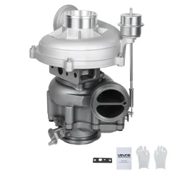 VEVOR Complete Turbo Turbocharger Kit with Wastegate Actuator, Compatible with Ford V8 7.3L Excursion 2000-2003, F-250 F-350 F-450 F-550 Super Duty 1999-2003, Replace# 1831383C92, 1831383C93