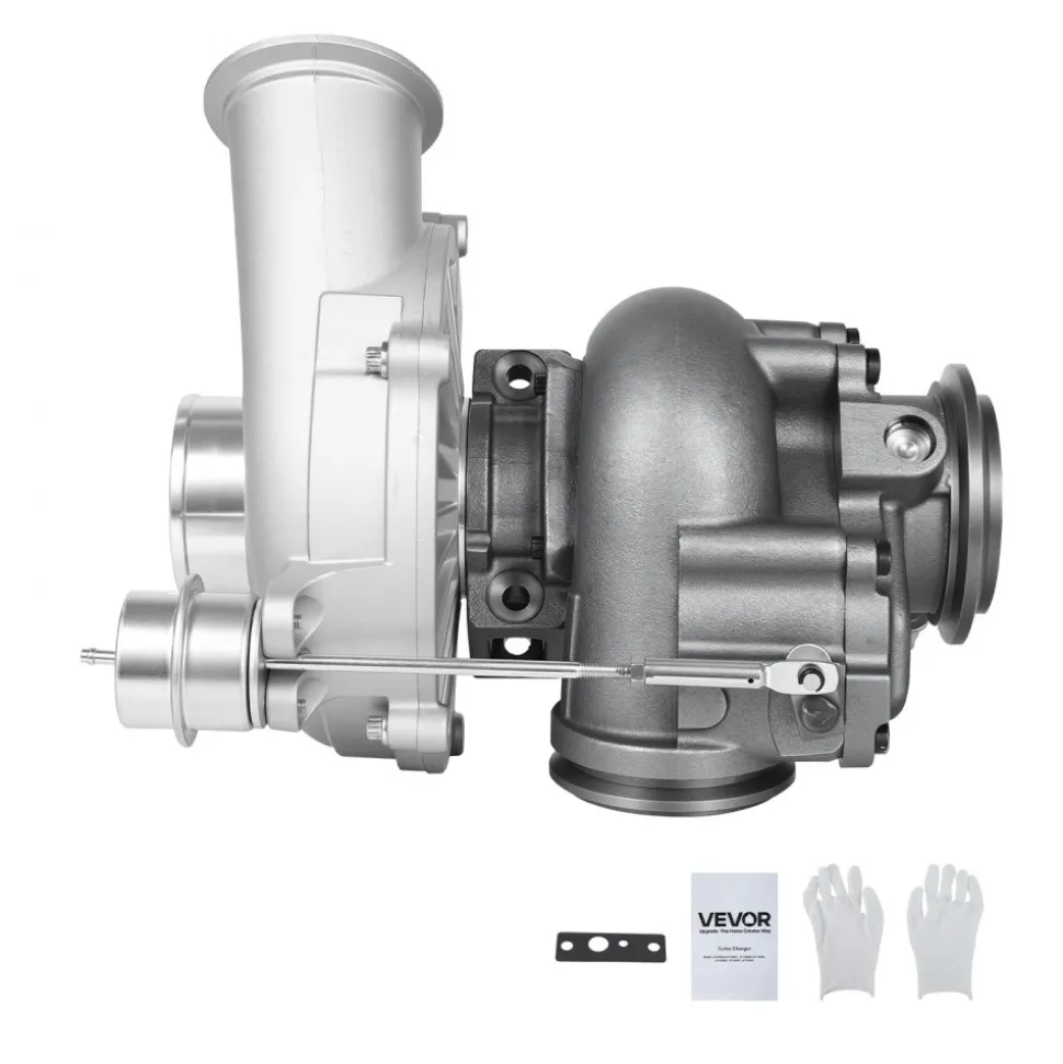 VEVOR Complete Turbo Turbocharger Kit with Wastegate Actuator, Compatible with Ford V8 7.3L Excursion 2000-2003, F-250 F-350 F-450 F-550 Super Duty 1999-2003, Replace# 1831383C92, 1831383C93