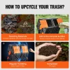 VEVOR Compost Bin, 37-Gal Dual Chamber Composting Tumbler, High Volume Two Rotating Chambers with 2 Sliding Door and Steel Frame, BPA Free Composter Bin Tumbler for Garden, Kitchen, Yard, Outdoor