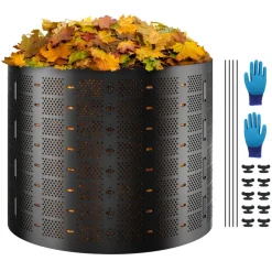 VEVOR Compost Bin 220 Gallon, Outdoor Expandable Composter, Easy to Setup & Large Capacity Composting Bin, Fast Creation of Fertile Soil
