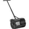 VEVOR Compost Spreader, 16.5" Wide Peat Moss Spreader with T Shaped Handle, 3 Heights Adjustable, Powder-Coated Steel Garden Peat Moss Roller, Heavy Duty Grass Seed Roller for Planting Seeding, Black