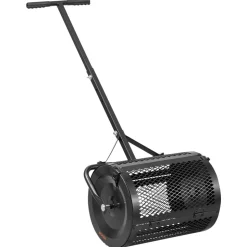 VEVOR Compost Spreader, 16.5" Wide Peat Moss Spreader with T Shaped Handle, 3 Heights Adjustable, Powder-Coated Steel Garden Peat Moss Roller, Heavy Duty Grass Seed Roller for Planting Seeding, Black