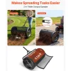 VEVOR Compost Spreader, 36" Wide Peat Moss Spreader with Push/Tow Handle, 4 Heights Adjustable, Powder-Coated Steel Garden Peat Moss Roller, Heavy Duty Grass Seed Roller for Planting Seeding, Black