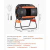 VEVOR Compost Tumbler, 53 Gallon Dual Chamber Outdoor Tumbling Composter with 2 Sliding Doors and Aeration System, Large Easy-Turn Rotating Composting Bin for Outside, Garden, Kitchen, and Yard Waste