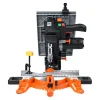 VEVOR Compound Miter Saw, 8-1/4 inch Blade, 2-in-1 Miter/Table Saw, with Precision Laser Alignment, Adjustable Angles, 4800 RPM, with Splash Guard, for Cutting Wood, Metals, Laminates, and Plastic