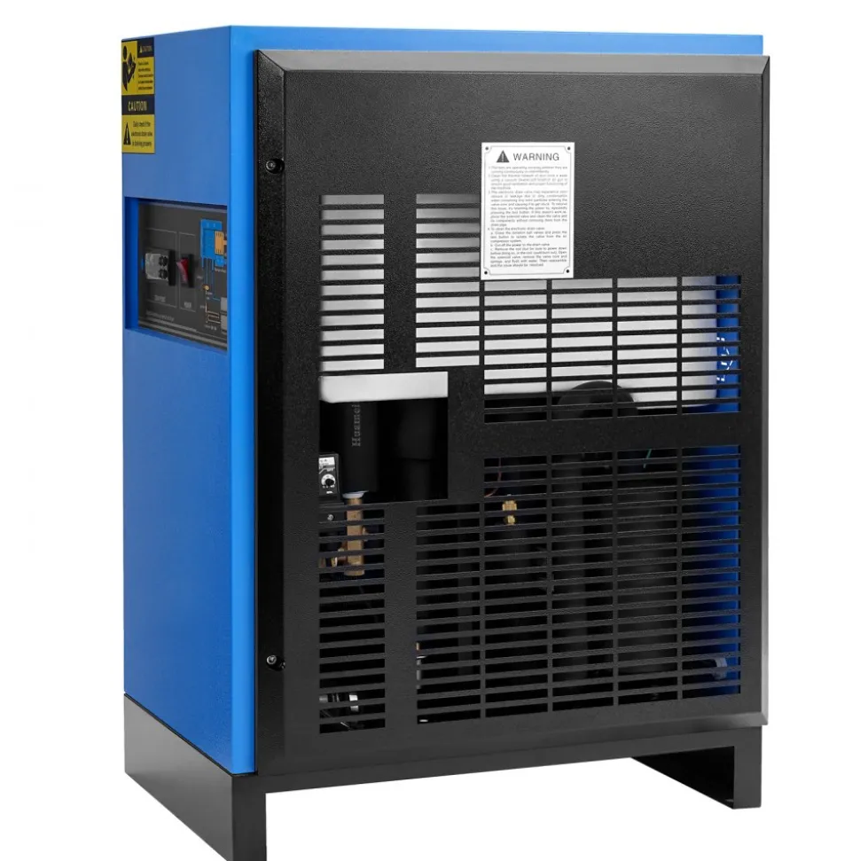 VEVOR Compressed Air Dryer, 85CFM Refrigerated Air Dryer, 110-120V Industrial Refrigerated Air-Drying System for 15HP & 20HP Compressors - with Color Screen Control Panel and Automatic Drainage