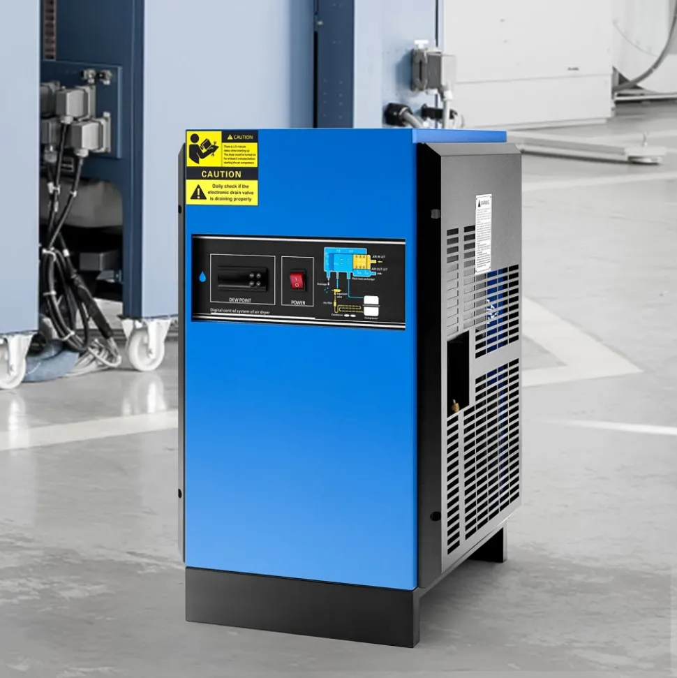 VEVOR Compressed Air Dryer, 85CFM Refrigerated Air Dryer, 110-120V Industrial Refrigerated Air-Drying System for 15HP & 20HP Compressors - with Color Screen Control Panel and Automatic Drainage