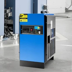 VEVOR Compressed Air Dryer, 125CFM Refrigerated Air Dryer, 110-120V Industrial Refrigerated Air-Drying System for 20HP, 25HP & 30HP Compressors - with Color Screen Control Panel and Automatic Drainage