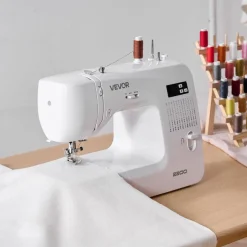 VEVOR Computerized Sewing Machine, 60 Stitch Applications, with LED Screen, Foot Pedal and LED Light, Heavy-Duty Metal Frame, Digital Sewing Machine with Powerful Motor for Crafts and Mending
