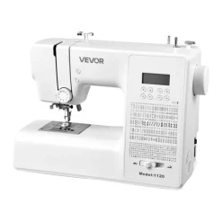 VEVOR Computerized Sewing Machine, 200 Stitch Applications, with LCD Screen, Foot Pedal and LED Light, Heavy-Duty Metal Frame, Digital Sewing Machine with Powerful Motor for Crafts and Mending