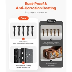 VEVOR Concealed Joist Hanger, 2x4 Inch Outdoor Concealed-Flange Joist Bracket with Screws, Steel Light Joist Hangers for 1.93 x 3.62 Inch / 49 x 92 mm Beam, Swing, Fence, Wooden Slides, 24 Pcs