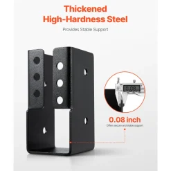VEVOR Concealed Joist Hanger, 2x4 Inch Outdoor Concealed-Flange Joist Bracket with Screws, Steel Light Joist Hangers for 1.93 x 3.62 Inch / 49 x 92 mm Beam, Swing, Fence, Wooden Slides, 24 Pcs