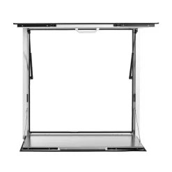 VEVOR Concession Window Folding Shelf 36x36in Aluminum Alloy Service Window, for Food Truck, Up to 85 Degrees, with Awning Door and Drag Hook, Rainwater Resistant