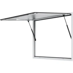 VEVOR Concession Window for Food Truck, 48"x36" Aluminum Alloy Food Truck Service Window, Up to 85 Degrees Stand Serving Window with Awning Door & Drag Hook,  for Food Trucks Concession Trailers