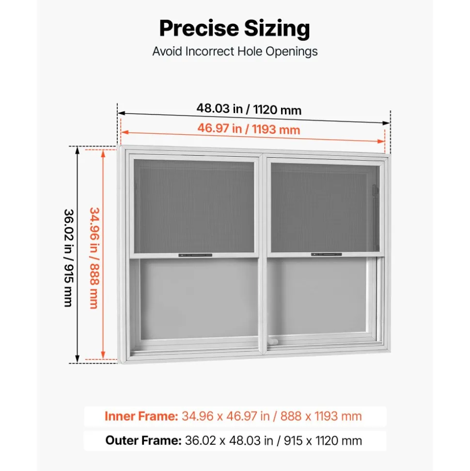 VEVOR Concession Window 48x36 in Aluminum Alloy Service Window, for Food Truck, Up to 85 Degrees Stand Serving with 2 Fixed & 2 Sliding Windows, Awning Door and Drag Hook, Rainwater Resistant