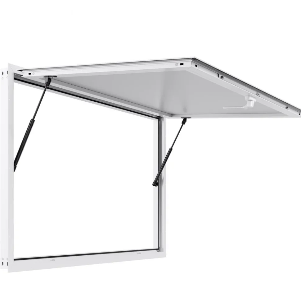 VEVOR Concession Window 60x36 in Aluminum Alloy Frame Service Window, for Food Truck, Up to 85 Degrees Stand Serving Windows with Awning Door and Drag Hook, Rainwater Resistant for Concession Trailer