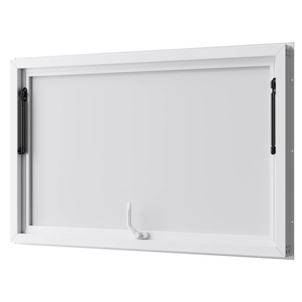 VEVOR Concession Window 60x36 in Aluminum Alloy Frame Service Window, for Food Truck, Up to 85 Degrees Stand Serving Windows with Awning Door and Drag Hook, Rainwater Resistant for Concession Trailer
