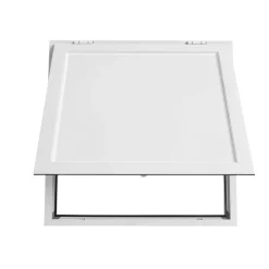 VEVOR Concession Window 36x36 in Aluminum Alloy Frame Service Window, for Food Truck, Up to 85 Degrees Stand Serving with Awning Door and Drag Hook, Rainwater Resistant for Concession Trailer
