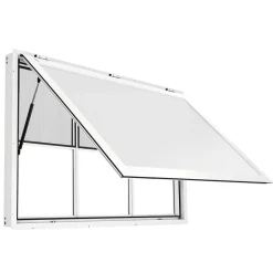 VEVOR Concession Window 60x36 in Aluminum Alloy Service Window, for Food Truck, Up to 85 Degrees Stand Serving with 3 Fixed & 3 Sliding Windows, Awning Door and Drag Hook, Rainwater Resistant
