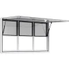 VEVOR Concession Window 60x36 in, Aluminum Alloy Service Window for Food Truck, Up to 85 Degrees Stand Serving Window with 3 Sliding Windows, Awning Door, and Drag Hook, for Concession Trailers