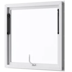VEVOR Concession Window 36x36 in, Aluminum Alloy Frame Service Window for Food Truck, Up to 85 Degrees Stand Serving Window with Awning Door and Drag Hook, Rainwater Resistant for Concession Trailers