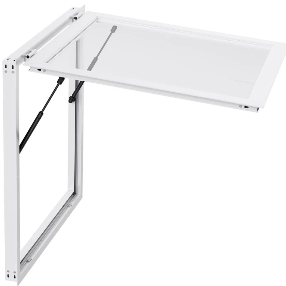 VEVOR Concession Window 36x36 in, Aluminum Alloy Frame Service Window for Food Truck, Up to 85 Degrees Stand Serving Window with Awning Door and Drag Hook, Rainwater Resistant for Concession Trailers