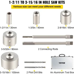 VEVOR Concrete Hole Saw Kit, 1-2/11