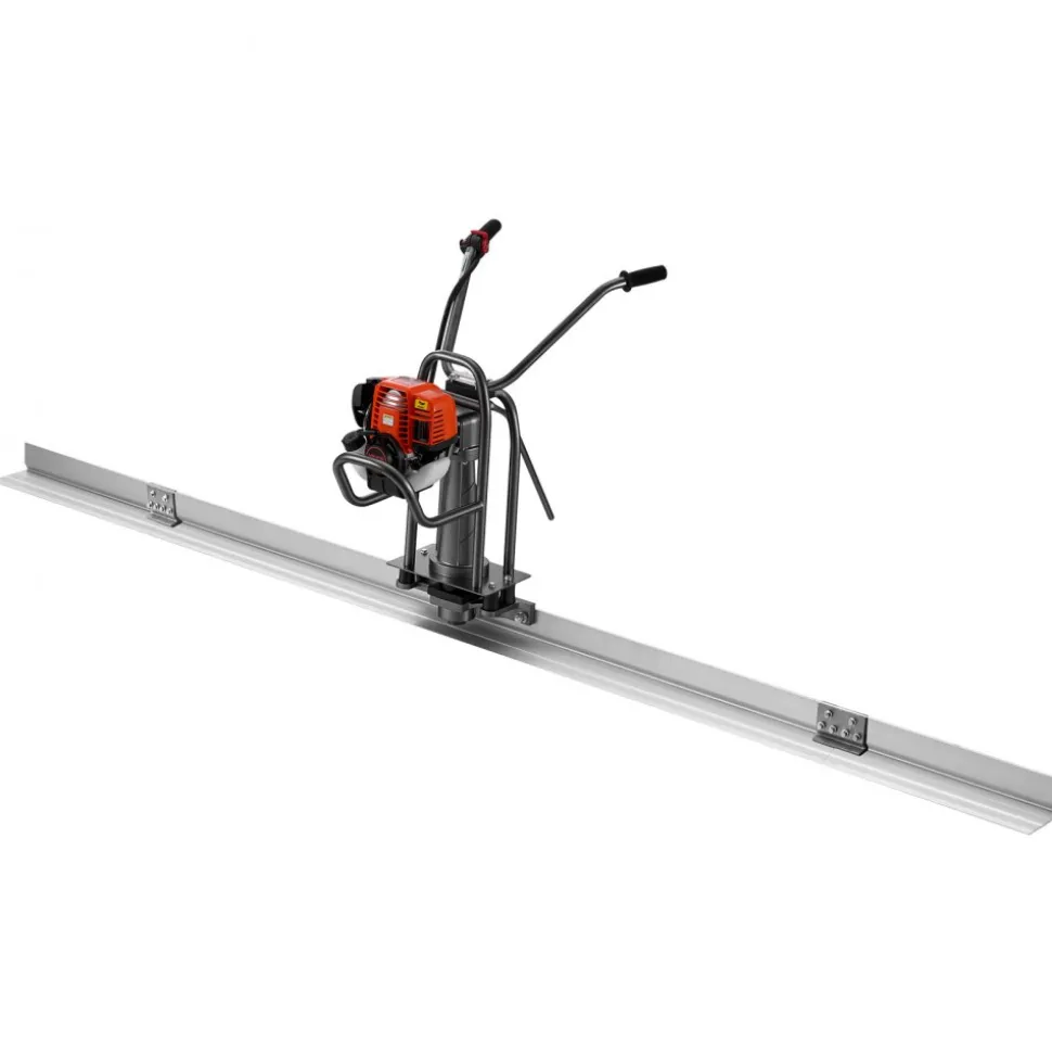 VEVOR Concrete Power Screed Gas-Powered Leveling Tool 12 ft Aluminum Board, 1.16HP Engine, 4 Stroke Vibrating Screed, Handle Height Adjustable, Support Legs for Patio, Driveway, Floor Finishing
