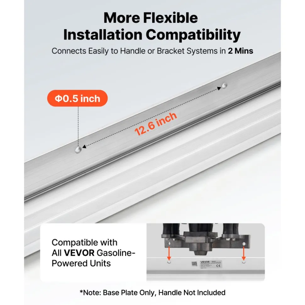 VEVOR Concrete Screed Blade 6 ft Length Aluminum Alloy Board Leveling Tool, 5.3 in Wide Straight Edge, Wide Coverage, Replacement Surface Leveler for Driveway, Patio, Sidewalk, Garage Floor Finishing