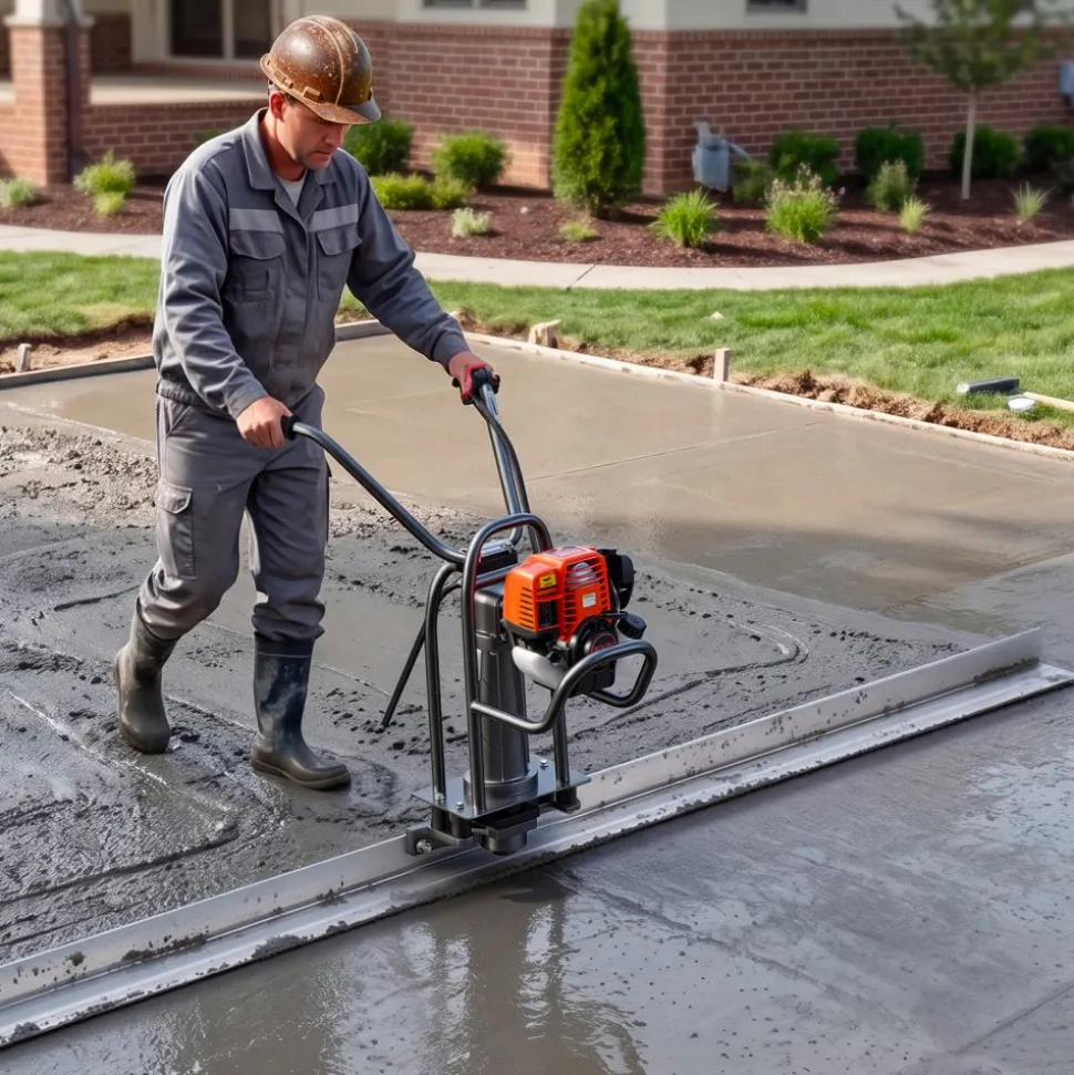 VEVOR Concrete Screed Blade 10 ft Length Aluminum Alloy Board Leveling Tool, 5.3 in Wide Straight Edge, Wide Coverage, Replacement Surface Leveler for Driveway, Patio, Sidewalk, Garage Floor Finishing