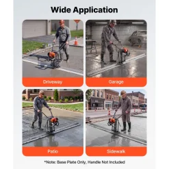 VEVOR Concrete Screed Blade 10 ft Length Aluminum Alloy Board Leveling Tool, 5.3 in Wide Straight Edge, Wide Coverage, Replacement Surface Leveler for Driveway, Patio, Sidewalk, Garage Floor Finishing