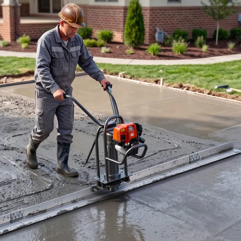 VEVOR Concrete Screed Blade 8 ft Length Aluminum Alloy Board Leveling Tool, 5.3 in Wide Straight Edge, Wide Coverage, Replacement Surface Leveler for Driveway, Patio, Sidewalk, Garage Floor Finishing