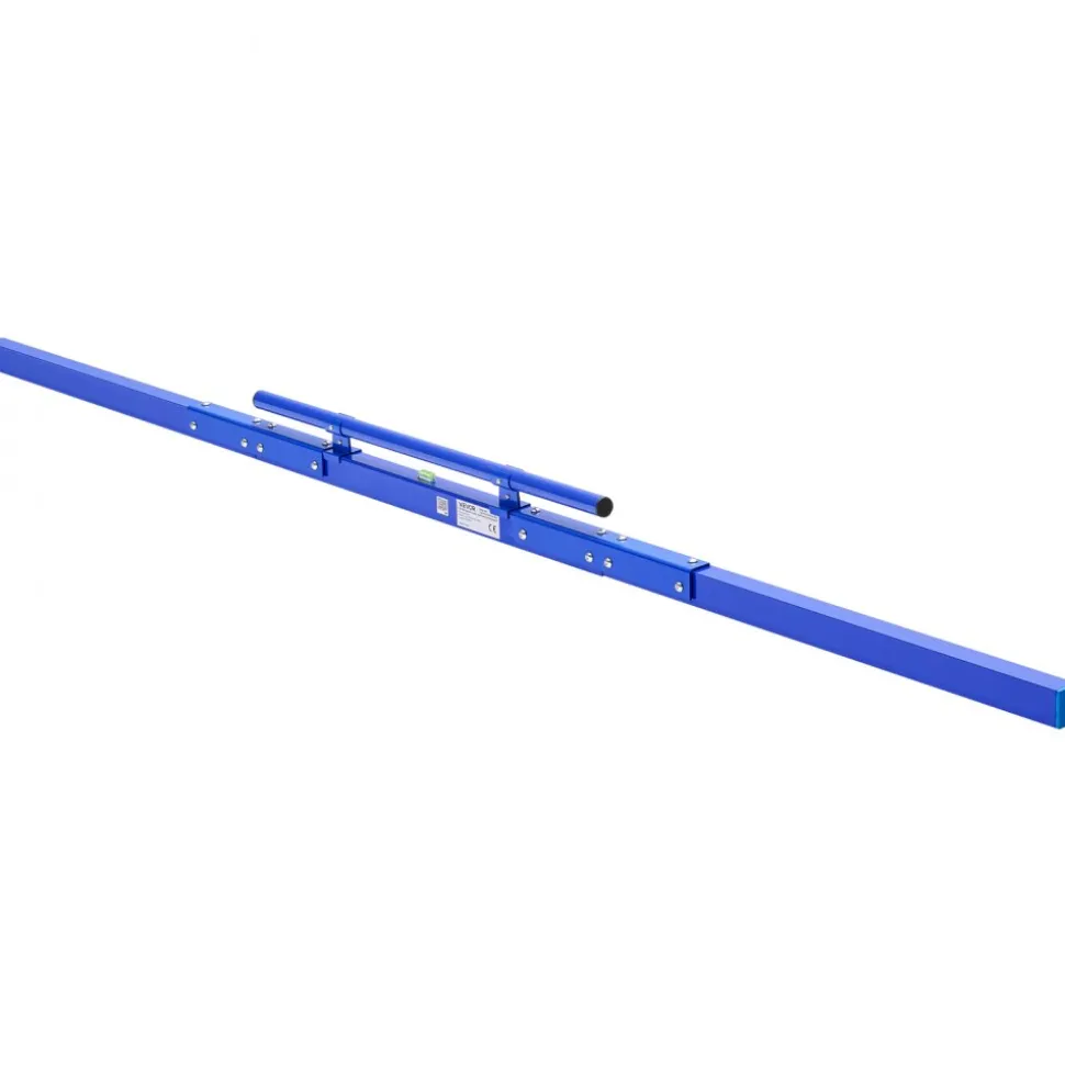 VEVOR Concrete Screed 96 in Length Manual Screed Board Aluminum Alloy Blue, Built-in Bubble Level, Powder-coated Finish, Lightweight Paver Leveling Tool for Patio, Sidewalk, Garage Floor Finishing