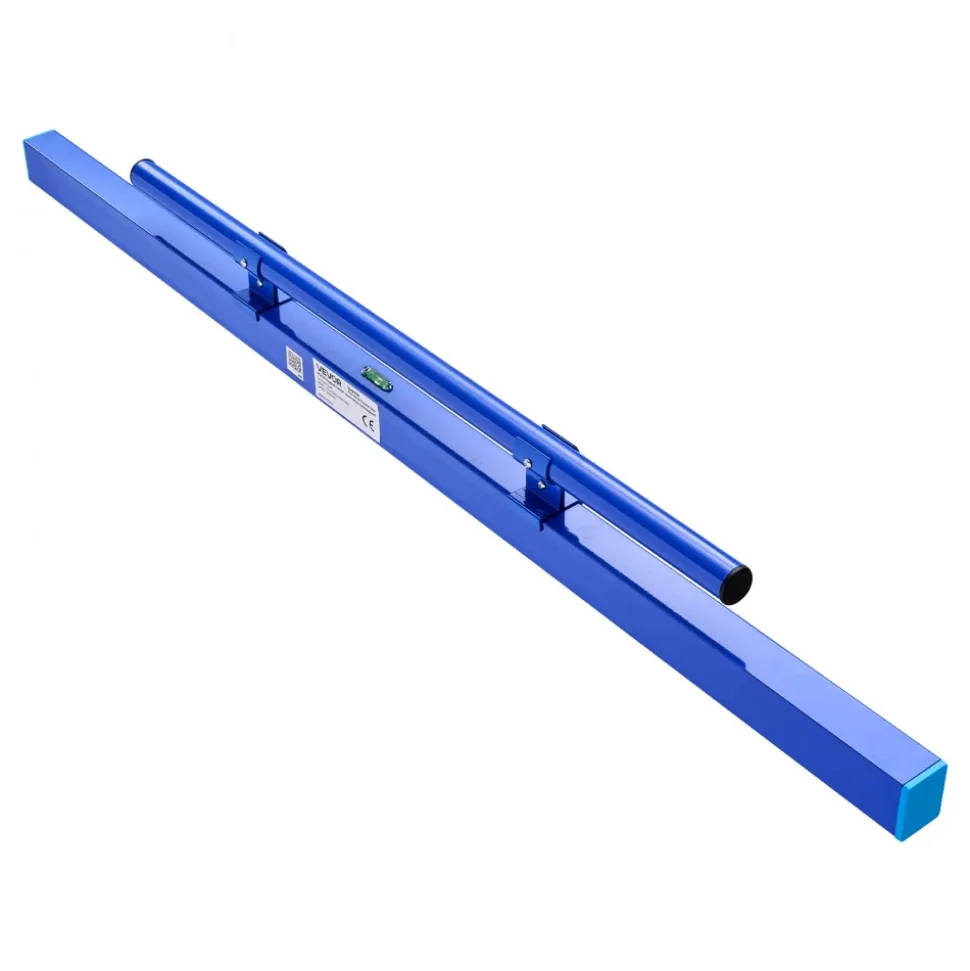 VEVOR Concrete Screed 48 in Length Manual Screed Board Aluminum Alloy Blue, Built-in Bubble Level, Powder-coated Finish, Lightweight Paver Leveling Tool for Patio, Sidewalk, Garage Floor Finishing