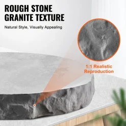 VEVOR Concrete Stamps, 91 x 3 inch, Concrete Molds Rectangular Polyurethane Stamp Stone Tile Texture Mat, Slate floor Imprint Seamless Stamp Mat Concrete Texturing Skin for Outdoor Decorative, Blue