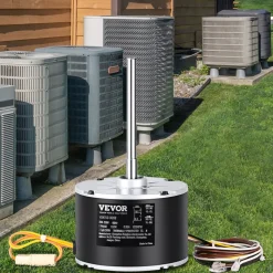 VEVOR Condenser Fan Motor 5KCP39GFS166S, 3S003, 1/5 HP 208-230V, 825RPM, OEM Standard Upgraded Replacement Condenser Motor Reversible Rotating, Explosion-proof CBB65 7.5μF/370V Capacitor