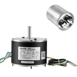 VEVOR Condenser Fan Motor with Capacitor, 1/8HP 825RPM 208-230V, Replacement for GE Genteq Carrier Bryant Payne 5KCP39KFUA99S D159176P01 X70370245010 X70370245-01 5KCP39GGV570S