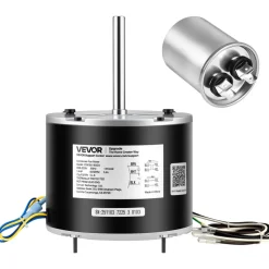 VEVOR Condenser Fan Motor with Capacitor, 1/4HP 825RPM 208-230V, Compatible with GE Genteq 5KCP39LFBE31S 5KCP39LFY534AS, Lennox 12Y65 (92W75), Carrier HC39GE242 HB39GQ232, Amana Janitrol 0131M00014PS