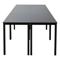 VEVOR Conference Table, Set of 6, 4.5 ft Office Meeting Table for 16 Person, Flexible Combination Desk Set, Modern Rectangle Meeting Desk with Metal Legs for Office, Conference Room, Easy Assembly