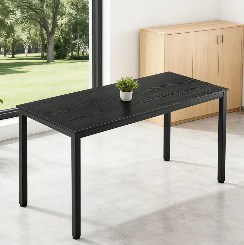 VEVOR Conference Table, Set of 6, 4.5 ft Office Meeting Table for 16 Person, Flexible Combination Desk Set, Modern Rectangle Meeting Desk with Metal Legs for Office, Conference Room, Easy Assembly