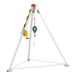 VEVOR Confined Space Tripod Kit 1200LBS Winch, Confined Space Tripod 7' Leg Bracket and 98' Cable, Confined Space Rescue Tripod 32.8' Fall Protection for Traditional Confined Spaces